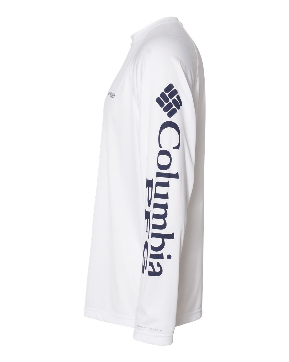Left View of White/ Nightshade PFG Terminal Tackle™ Long Sleeve T-Shirt - 138826
