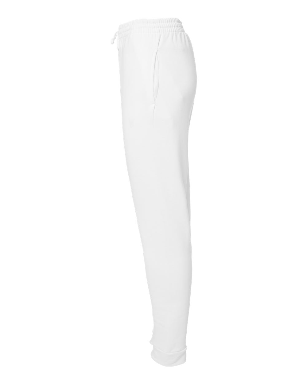 Left View of White Nublend® Joggers - 975MPR
