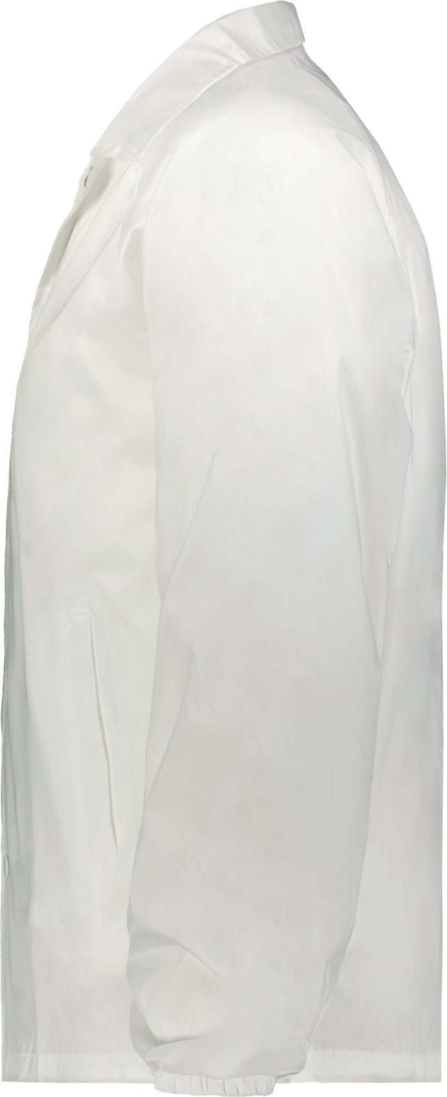 Left View of WHITE NYLON COACH S JACKET/LINED