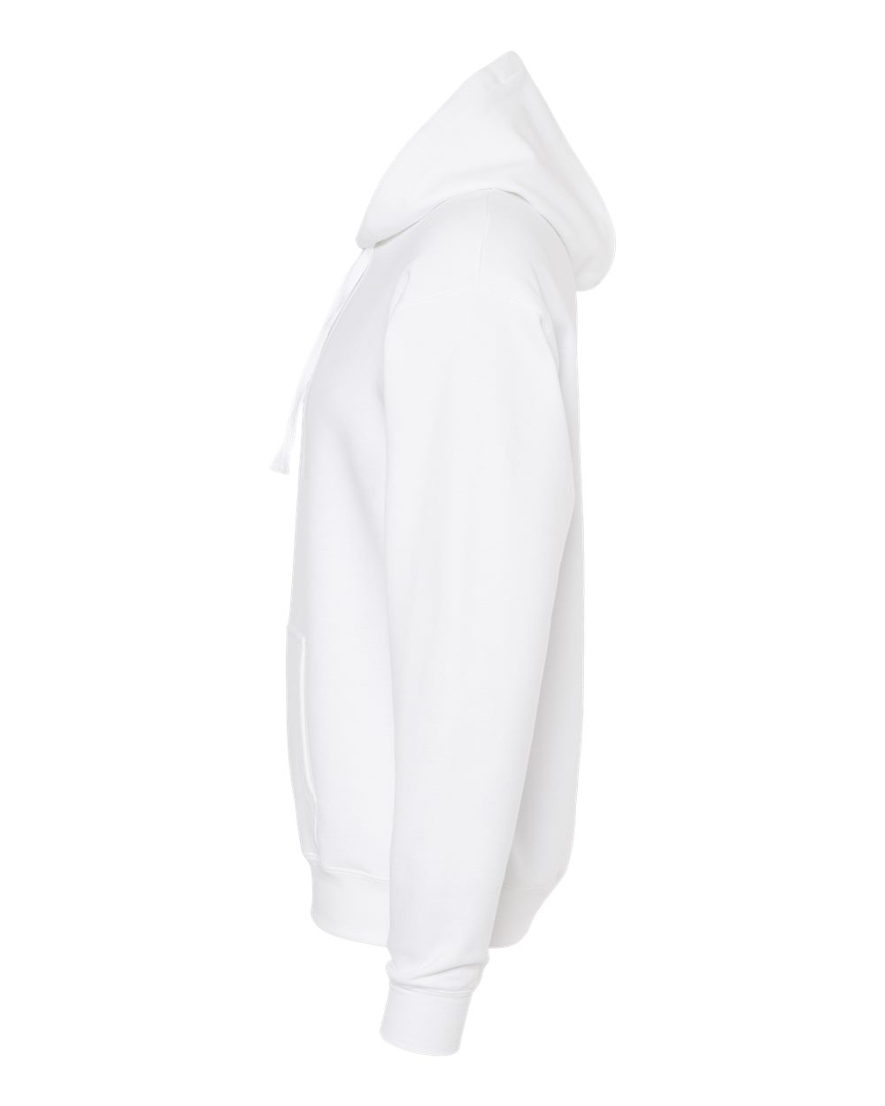 Left View of White Perfect Sweats Hooded Sweatshirt - RS170