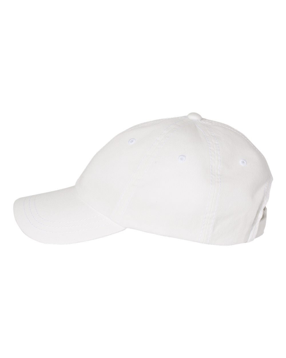 Left View of White Pigment-Dyed Cap - SP500