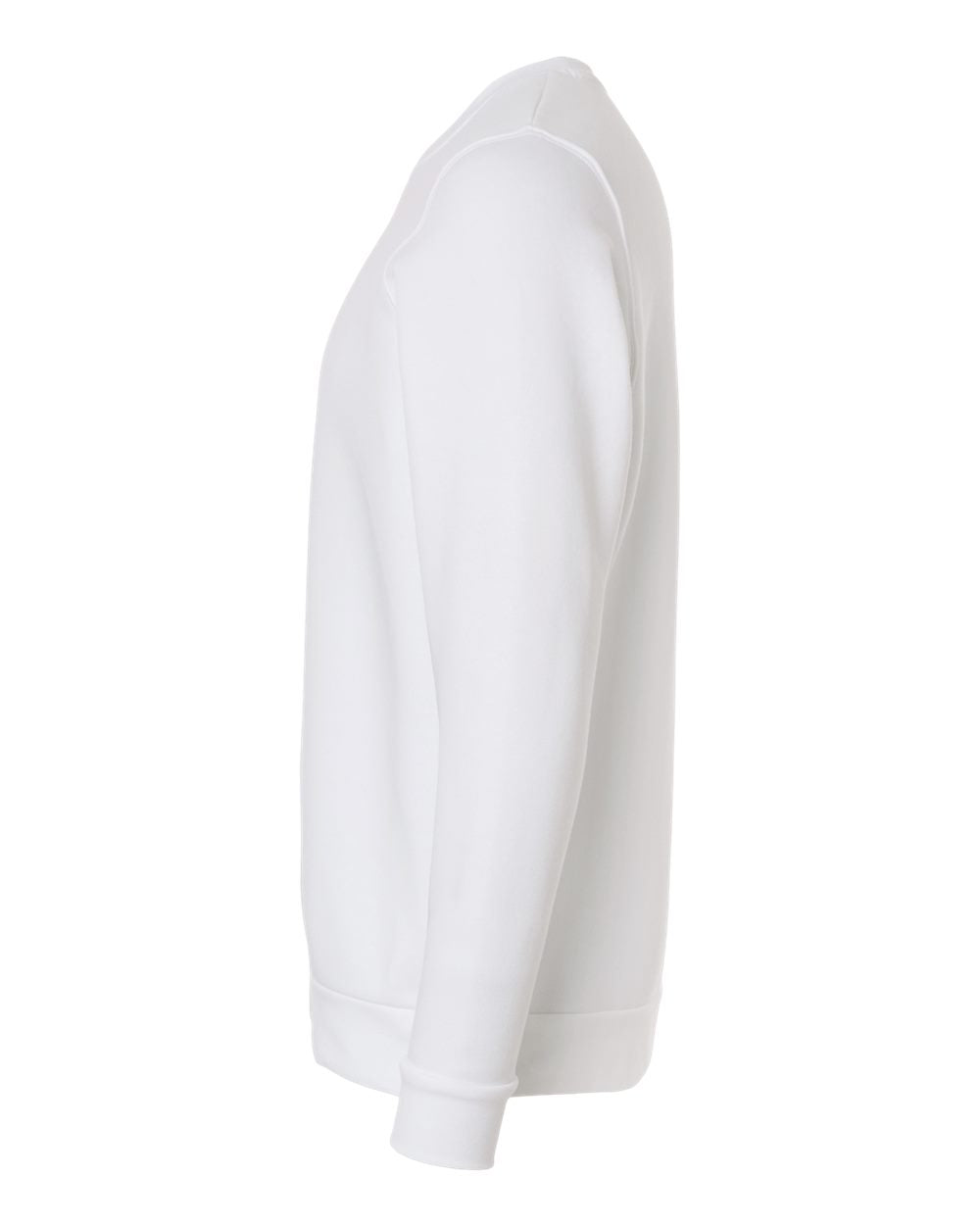 Left View of White/ Pitch Grey Medium Heather Men's Team Icon Fleece Crew - 6014160 plain