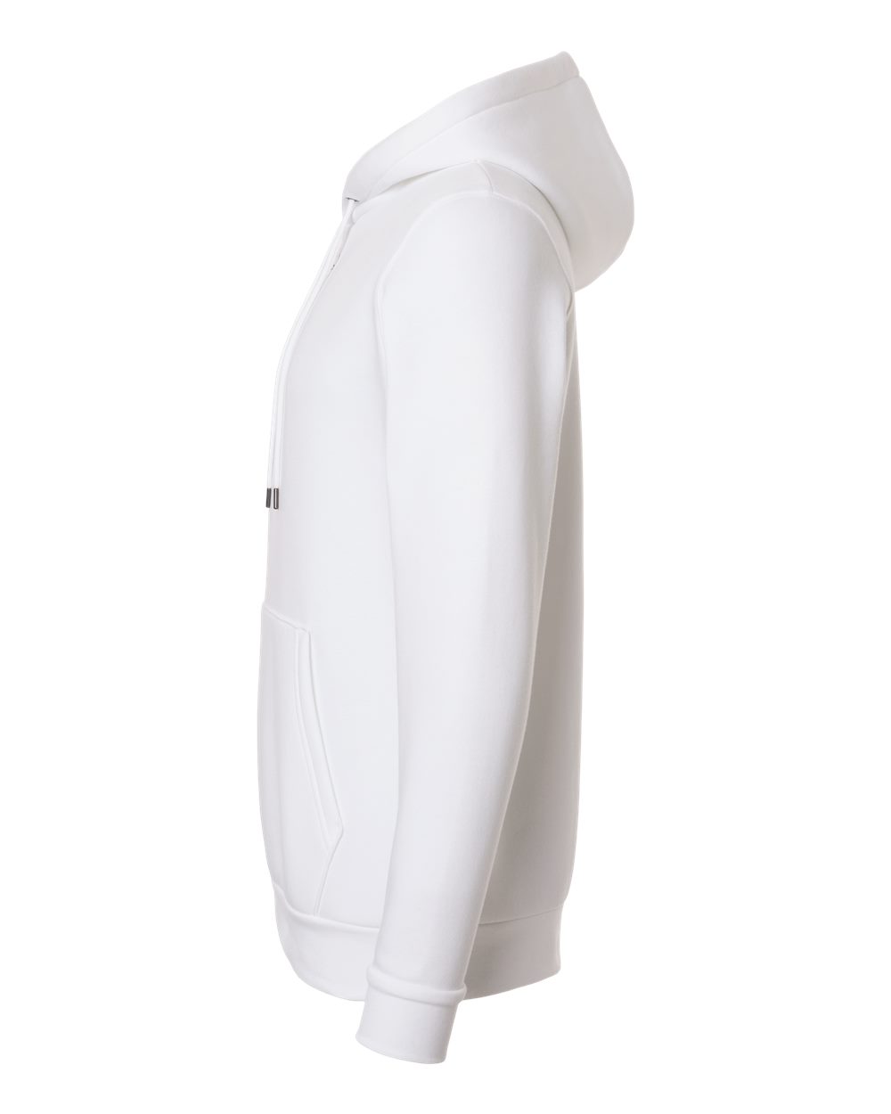 Left View of White/ Pitch Grey Medium Heather Men's Team Icon Fleece Hooded Sweatshirt - 6014161