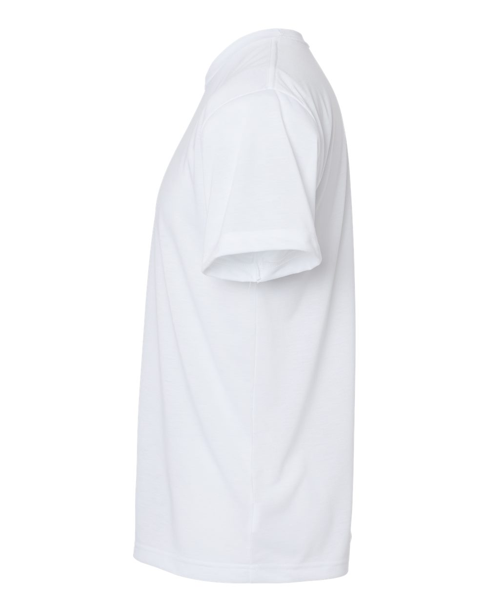 Left View of White Polyester Sublimation Tee - 1910
