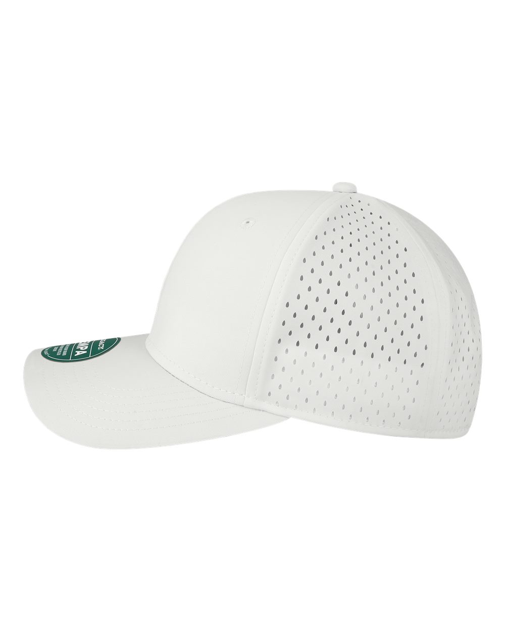 Left View of White Reclaim Mid-Pro Adjustable Cap - REMPA