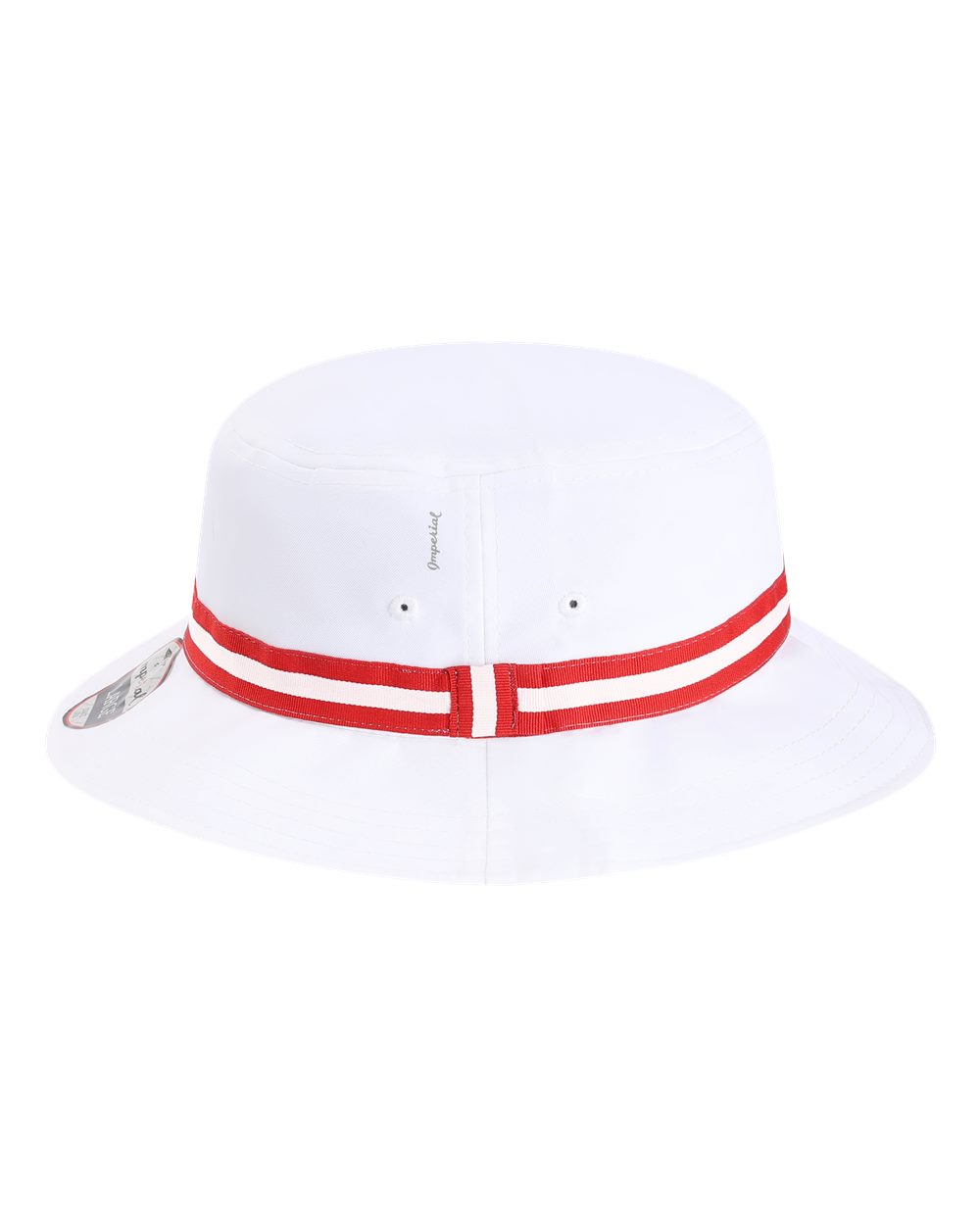 Left View of White/ Red The Oxford Performance Bucket - 1371P