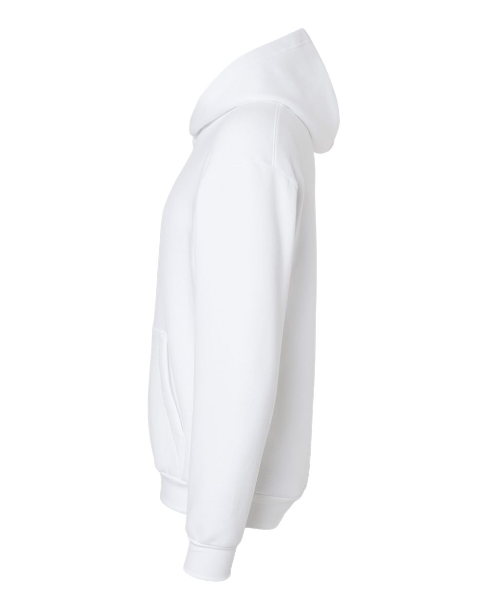 Left View of White ReFlex Fleece Hoodie - RF498