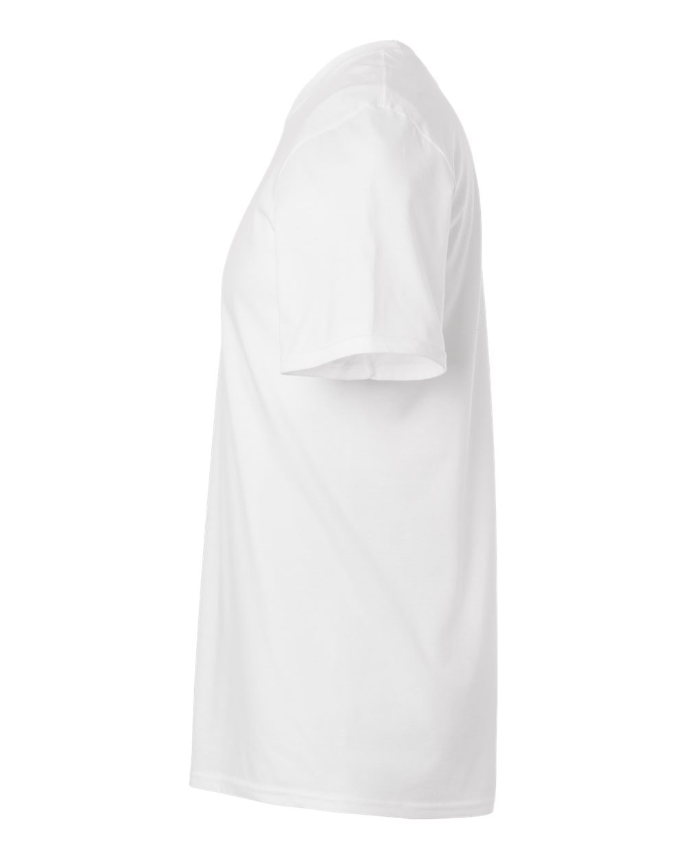 Left View of White Softstyle® Lightweight T-Shirt - 980
