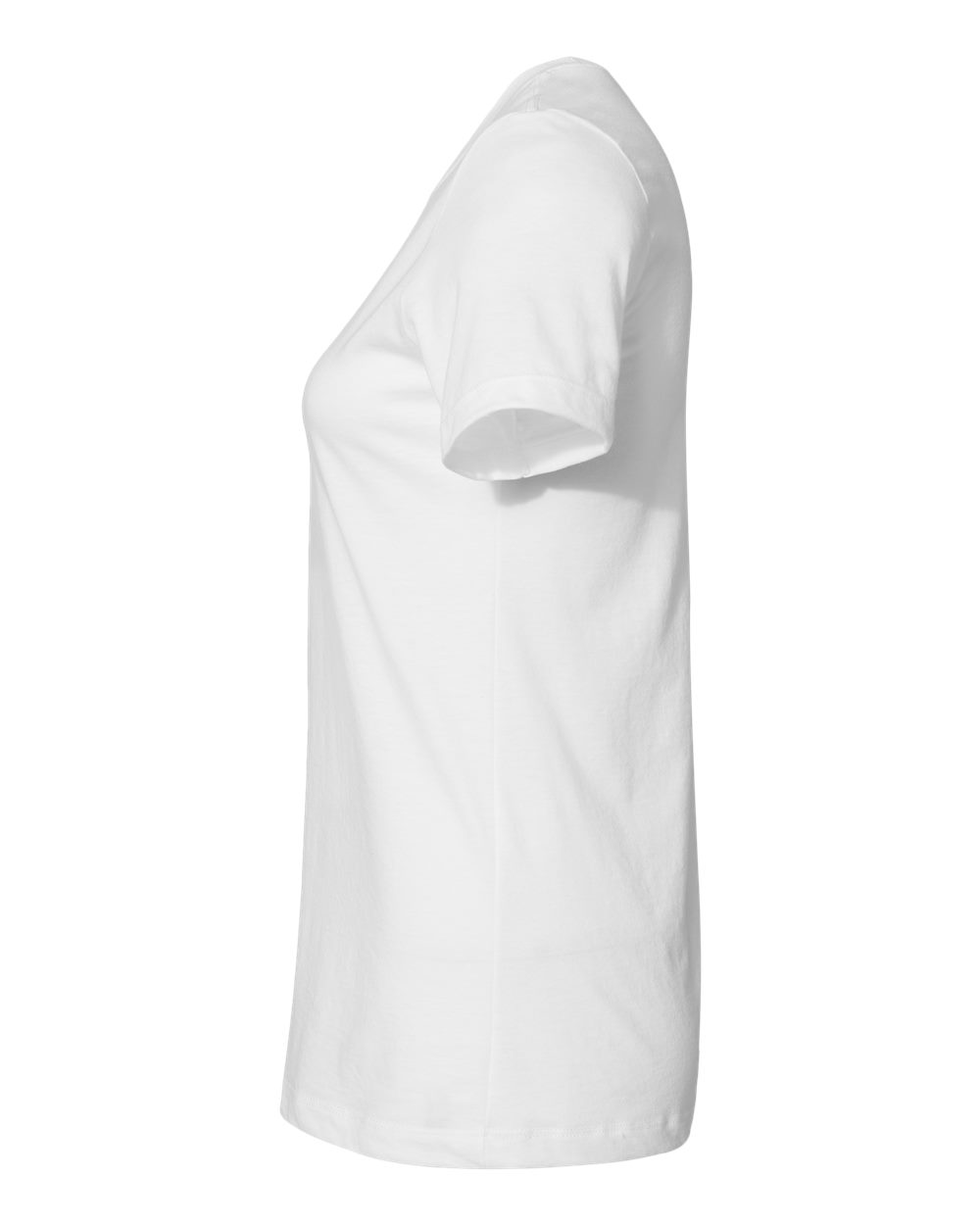 Left View of White Softstyle® Women&#39;s CVC T-Shirt - 64001LCVC