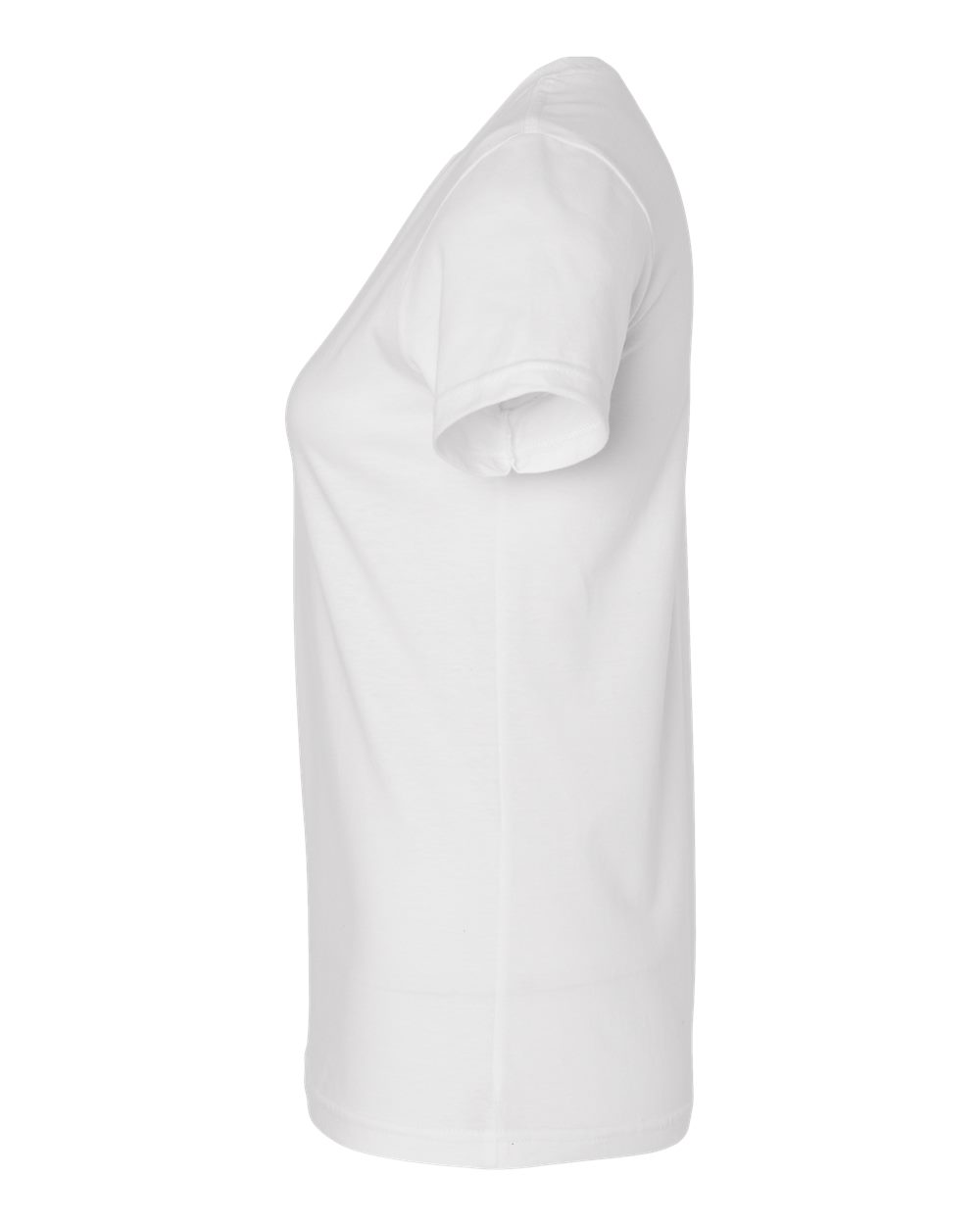 Left View of White Softstyle® Women&#39;s Midweight T-Shirt - 65000L