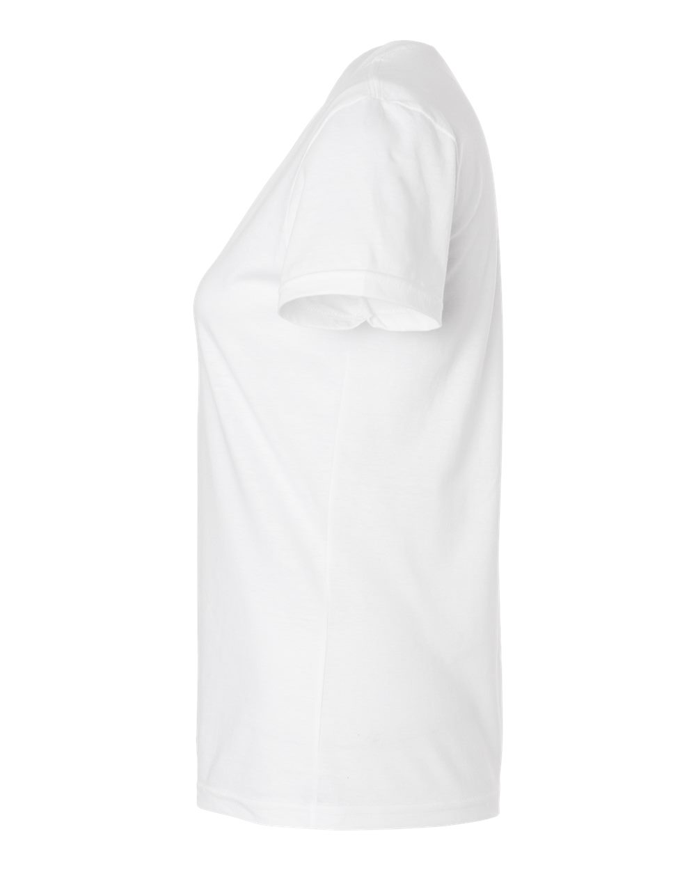 Left View of White Softstyle® Women’s V-Neck T-Shirt - 64V00L