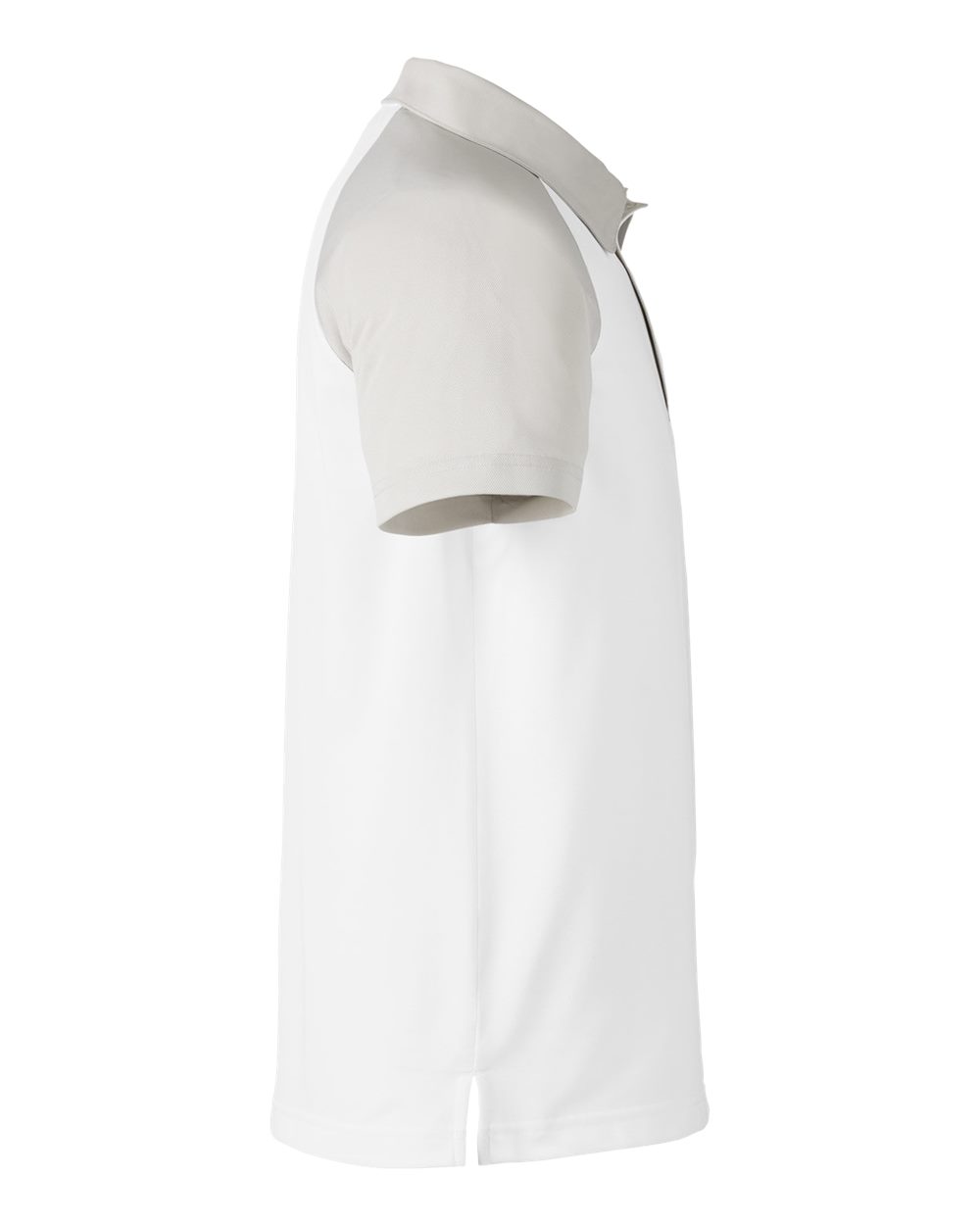 Left View of White/ Sport Silver Men&#39;s Command Snag-Protection Colorblock Polo - TT21C