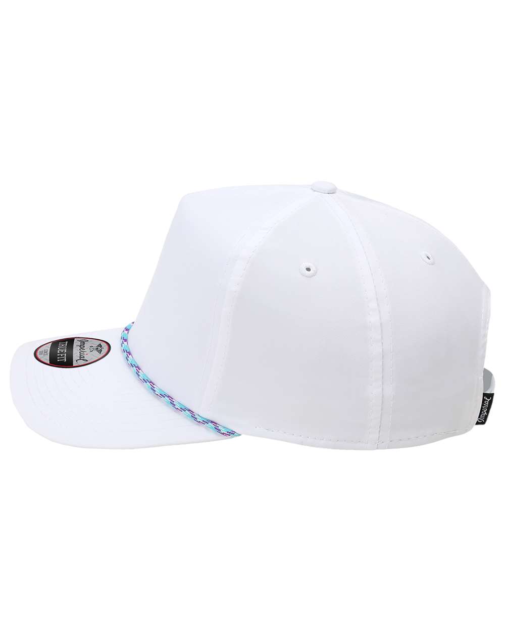 Left View of White/ Teal-Purple The Wrightson Cap - 5054