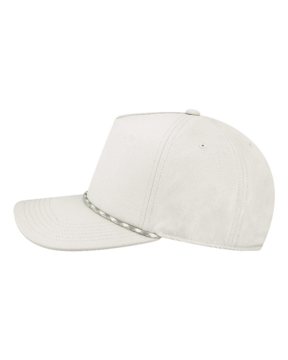 Left View of White The Caddy Adjustable Cap - CADDY plain