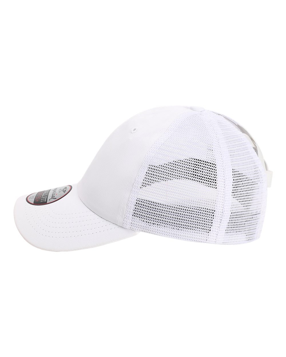 Left View of White The Hinsen Women's Mesh Back Cap - L338M