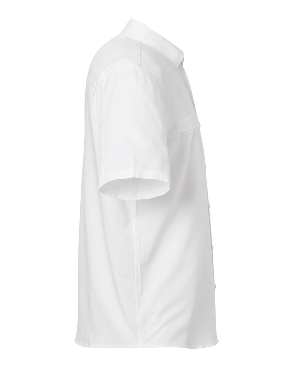 Rear View of White Tide Point Short Sleeve Shirt - H150171