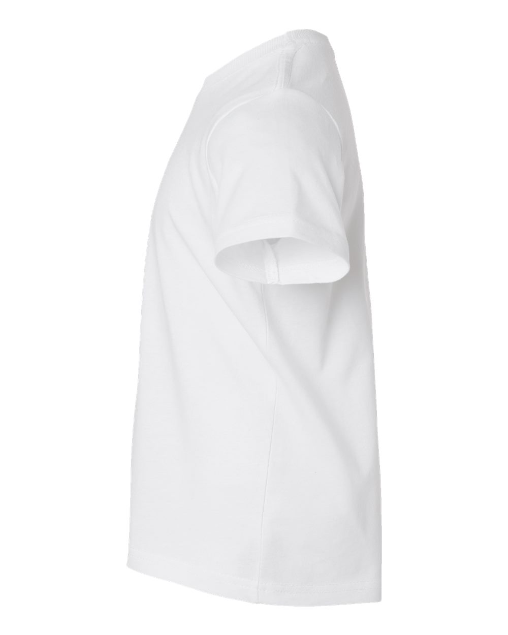 Left View of White Toddler Fine Jersey Tee - 3321