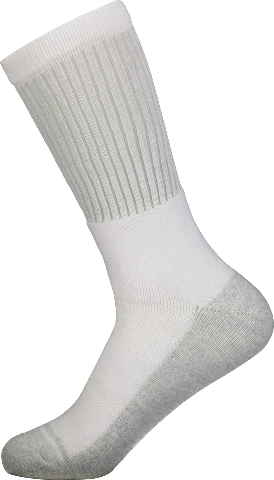 Left View of WHITE TONAL CREW SOCK