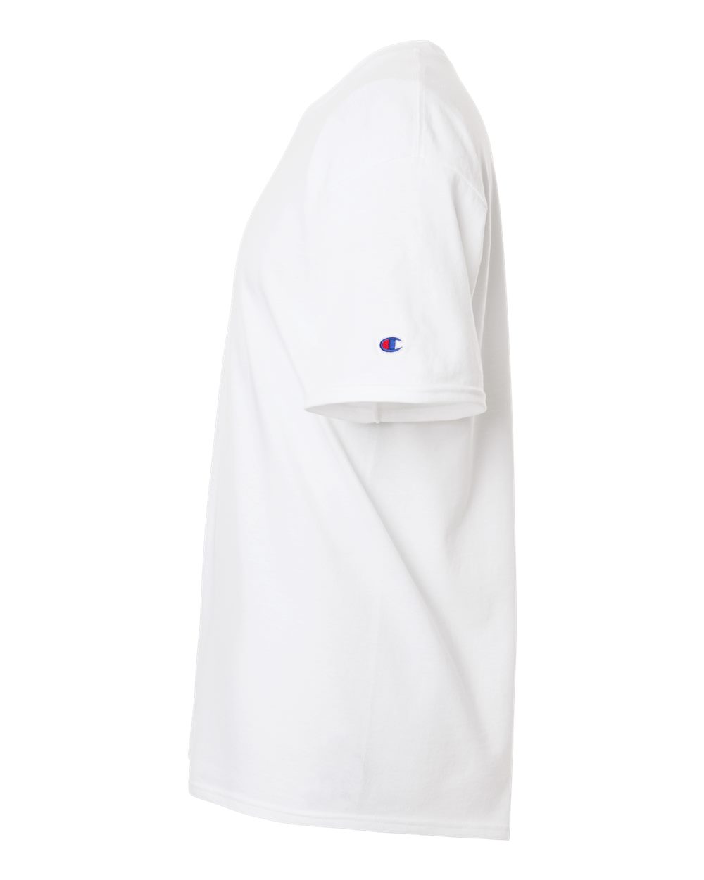 Left View of White Unisex Jersey T-Shirt - CH1000
