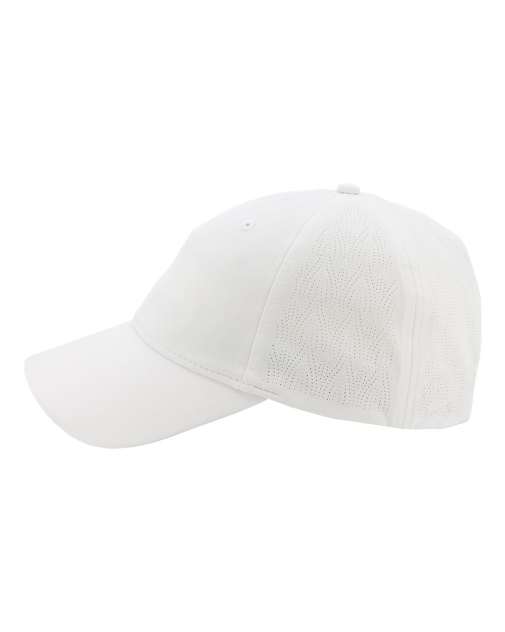Left View of White/ Waves Women's Perforated Performance Cap - SOPHIE