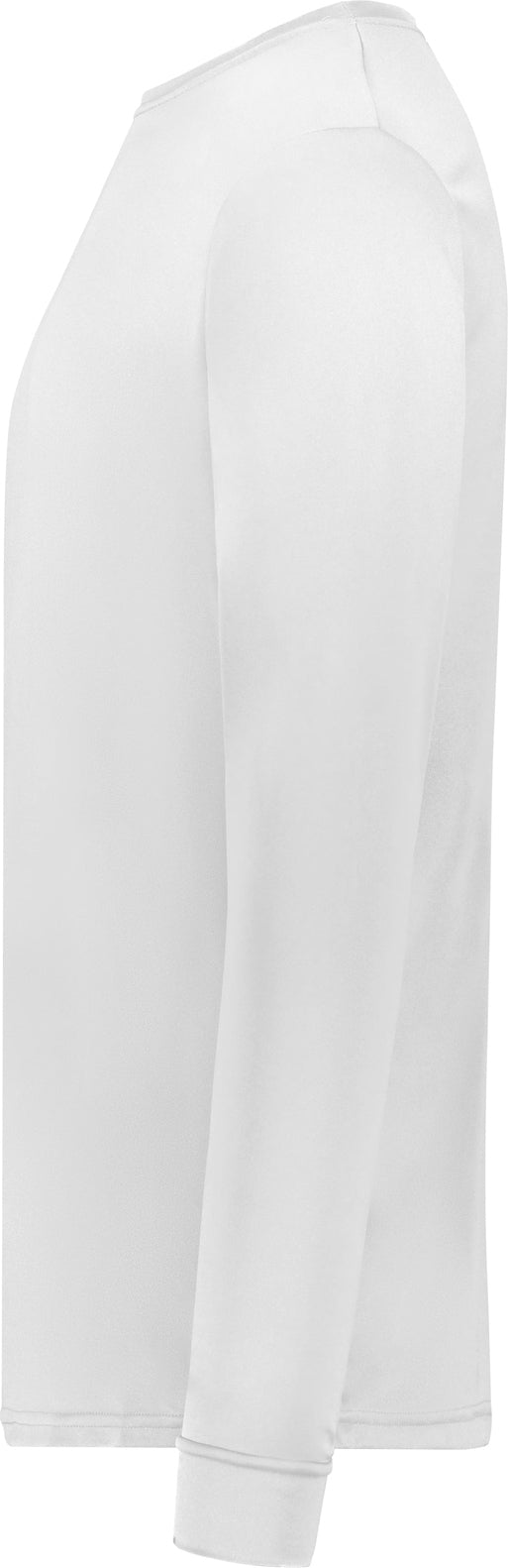 Left View of WHITE WICKING LONG SLEEVE T-SHIRT