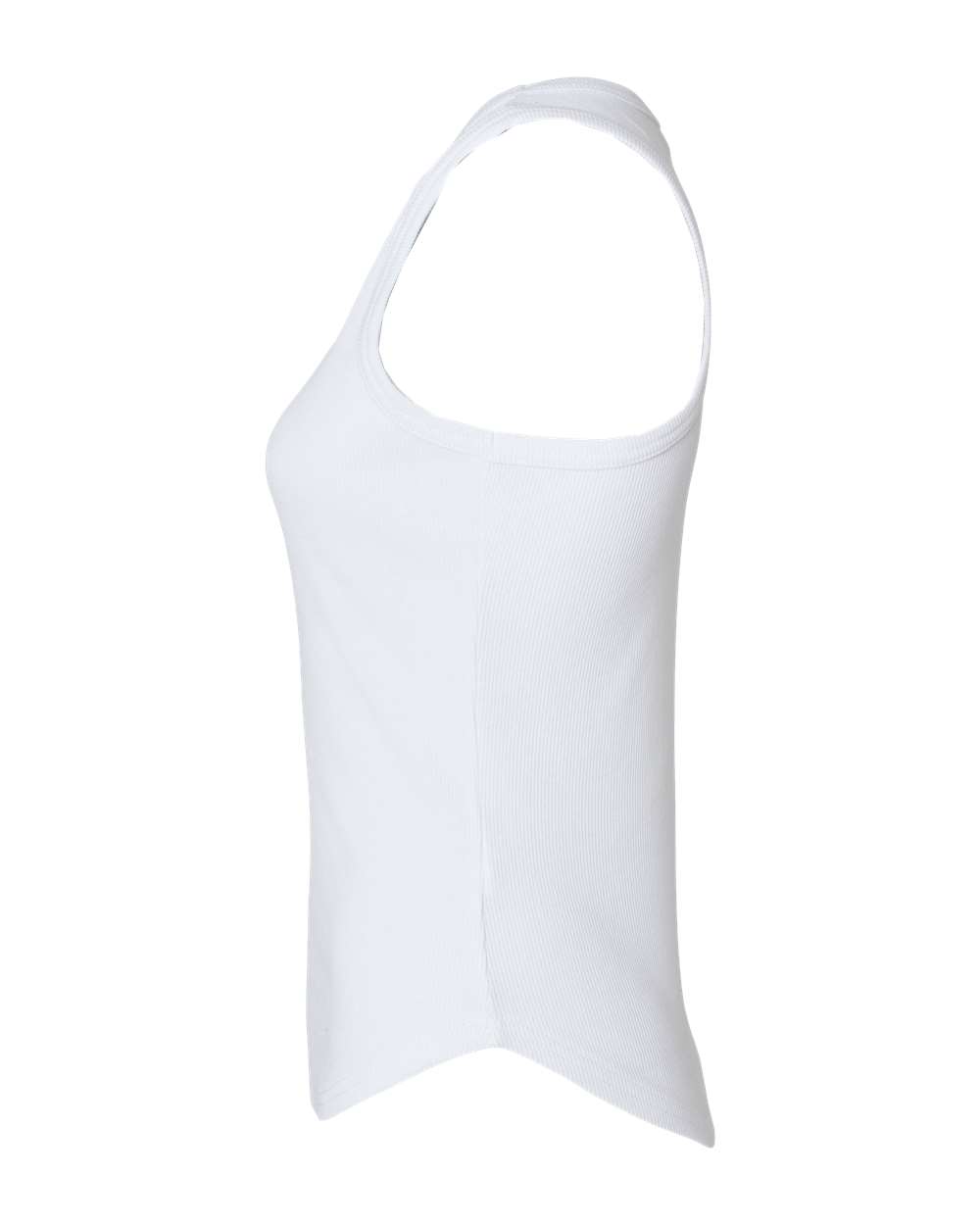 Left View of White Women&#39;s Adrienne Tank Top - BW2501