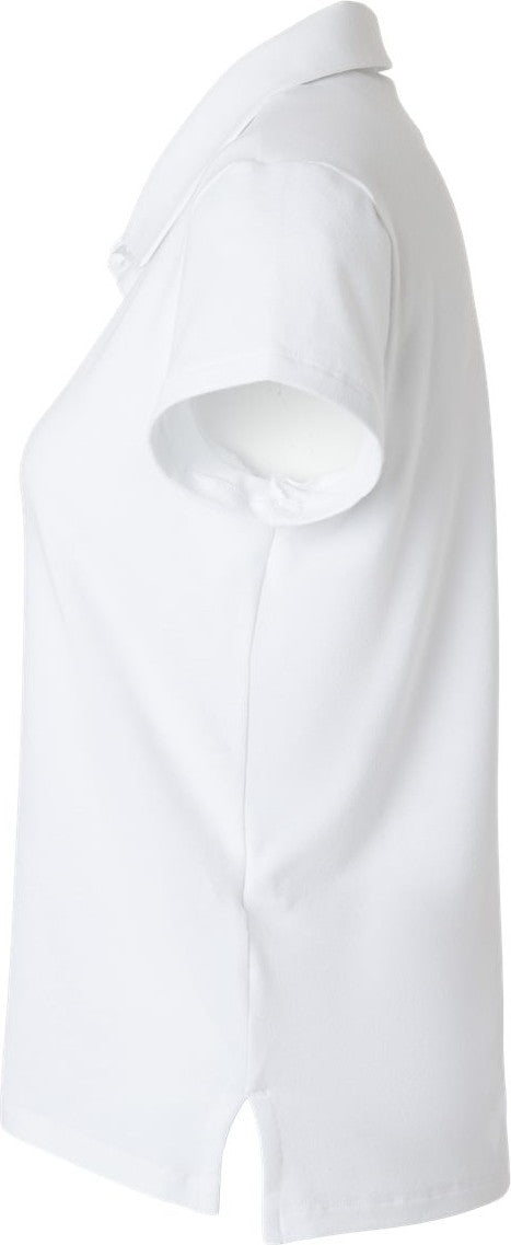 Left View of White Women&#39;s Blend Polo - A690