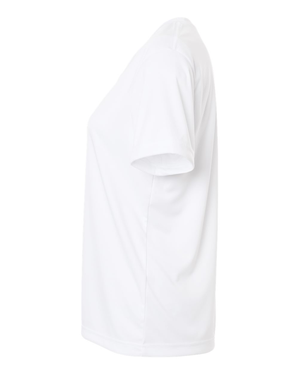 Left View of White Women's Capital Performance T-Shirt - CE10W