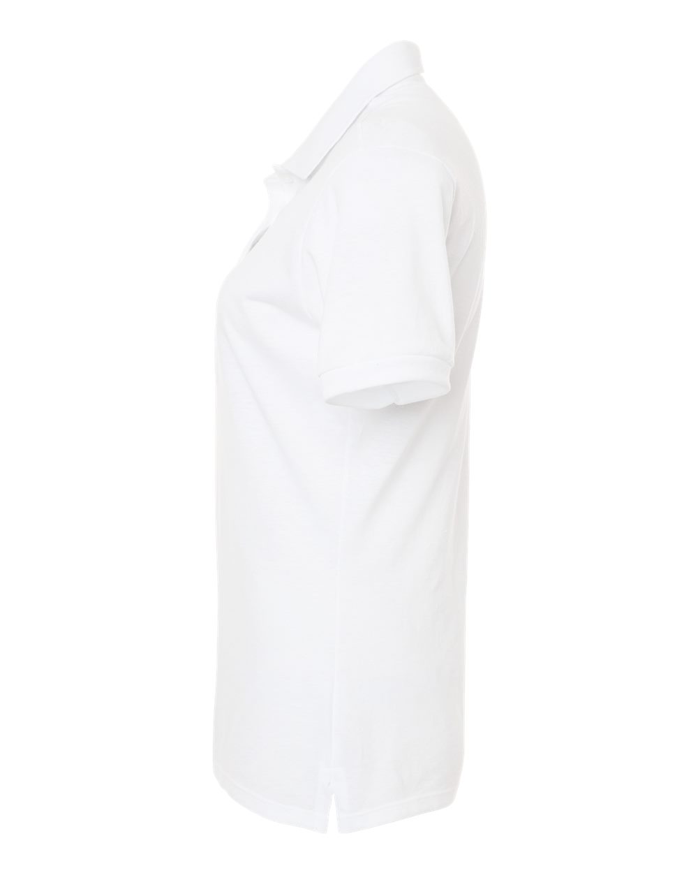 Left View of White Women&#39;s Dri-Power® Polo - 437F