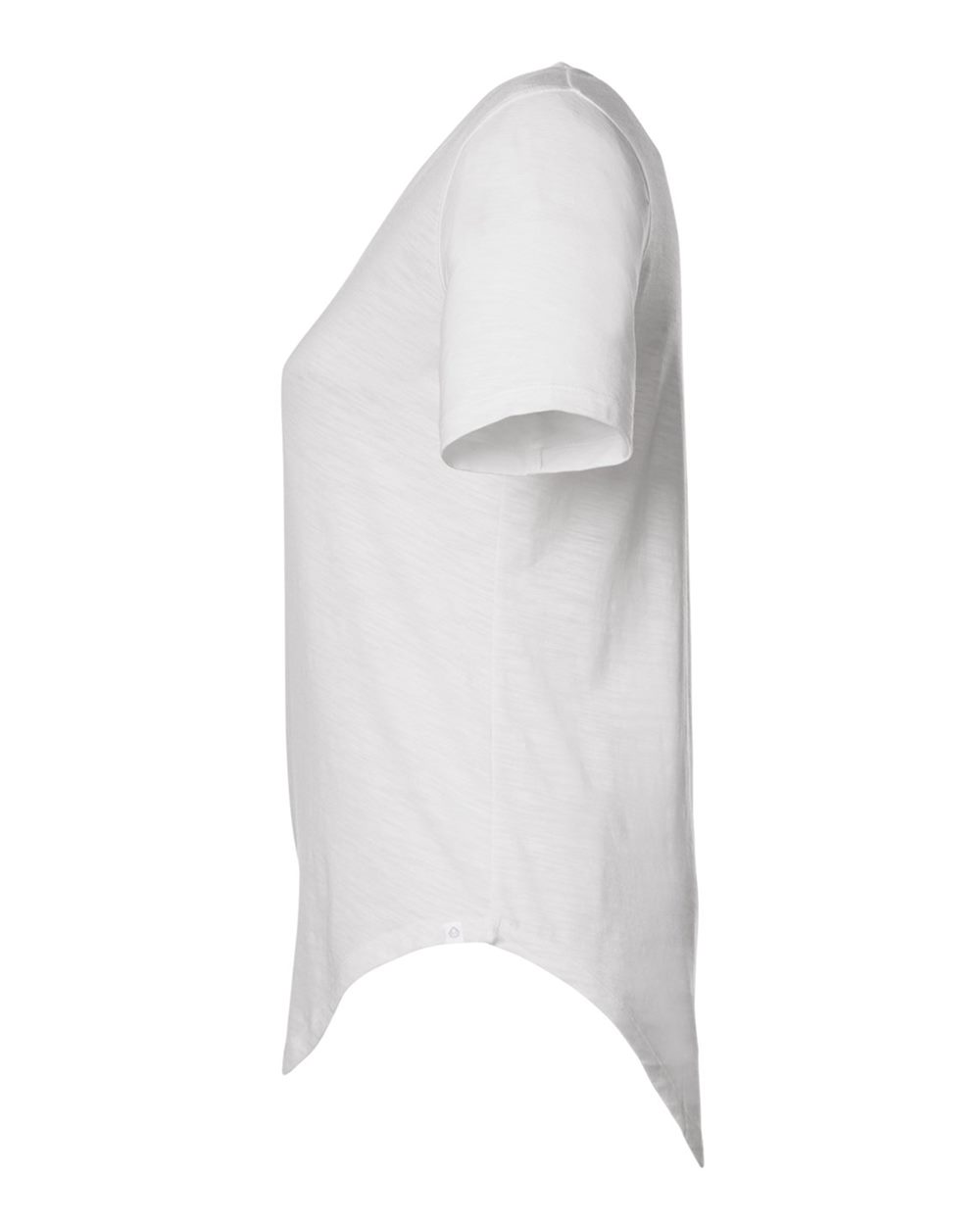 Rear View of White Women's Longline T-Shirt - TW668S