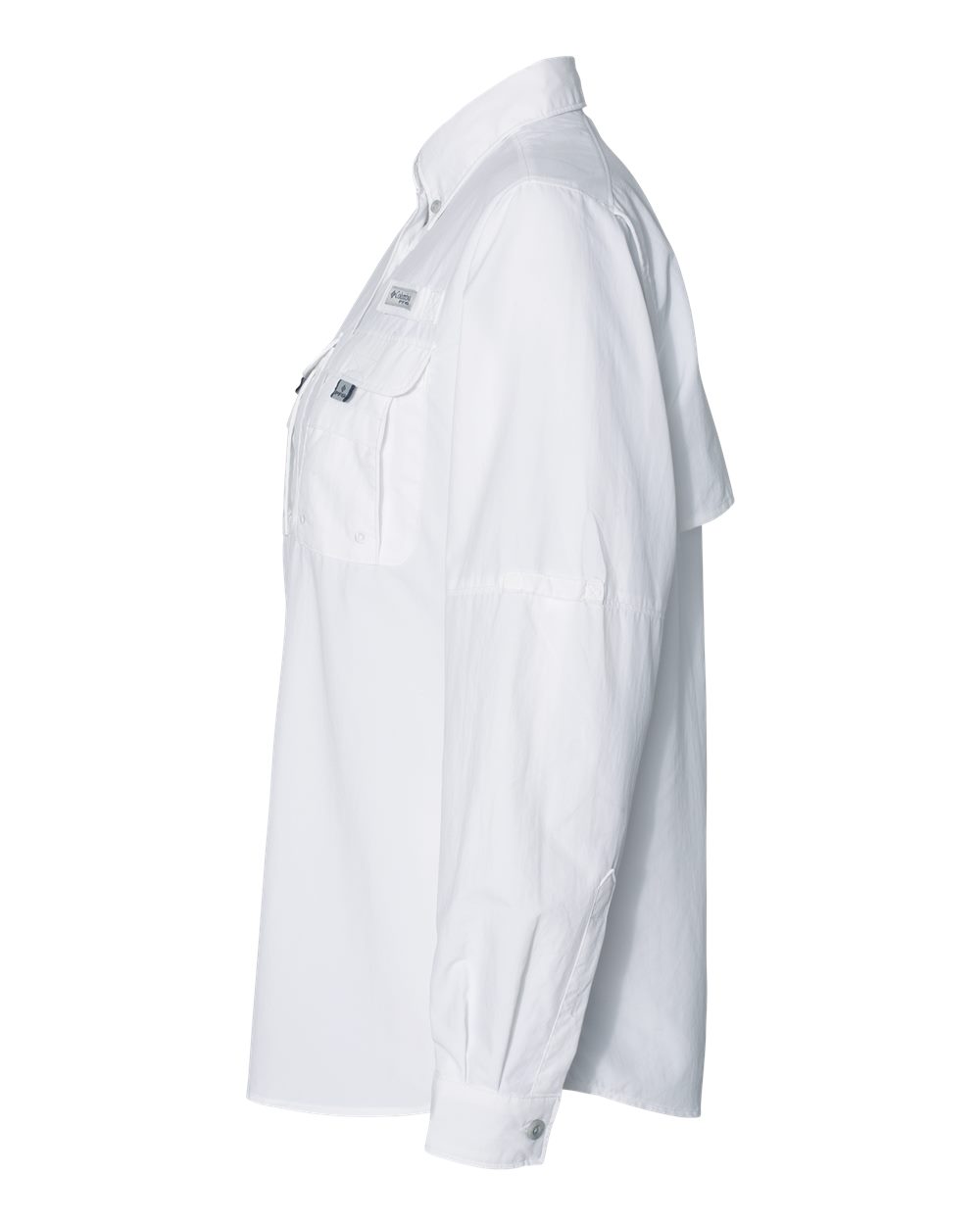 Left View of White Women&#39;s PFG Bahama™ Shirt - 212474