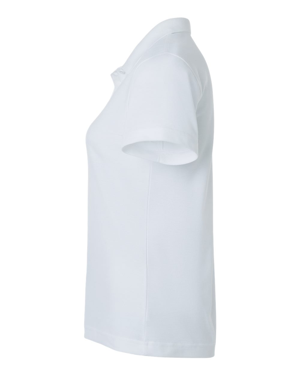 Left View of White Women&#39;s Pique Polo - 62800L
