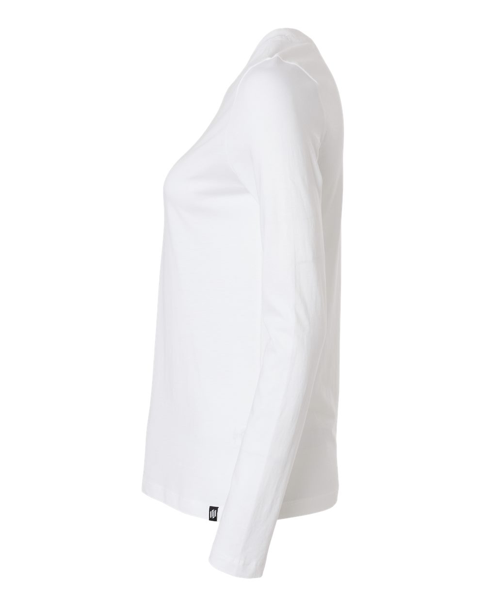 Left View of White Women&#39;s RegenX Cotton Underscrub Long Sleeve T-Shirt - W30002U