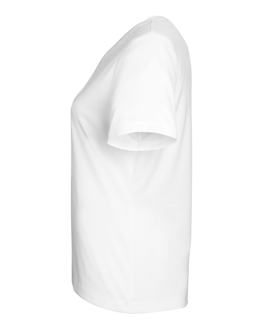 Rear View of White Women's Zone Performance Mesh T-Shirt - TT15W