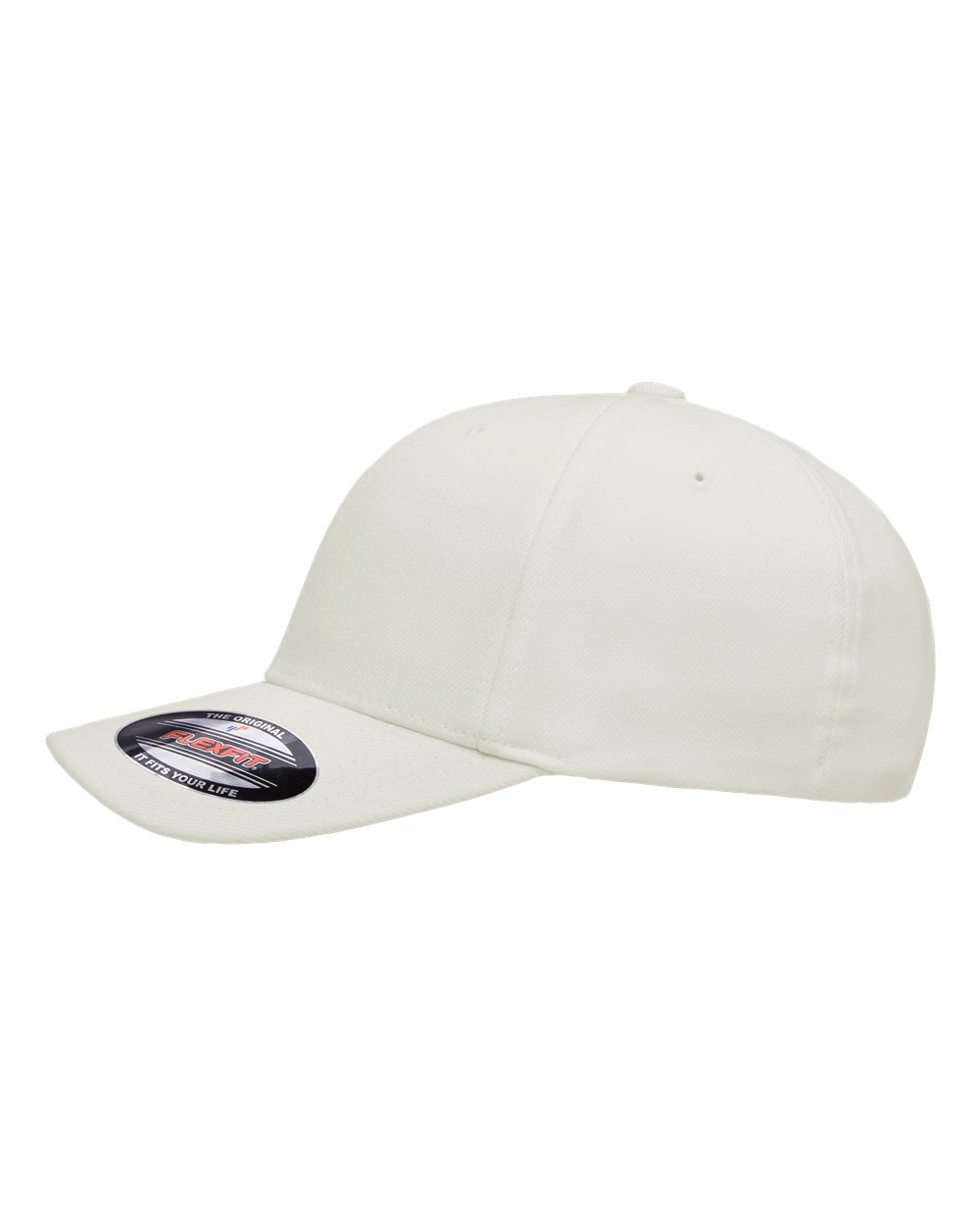 Left View of White Wool-Blend Cap - 6477