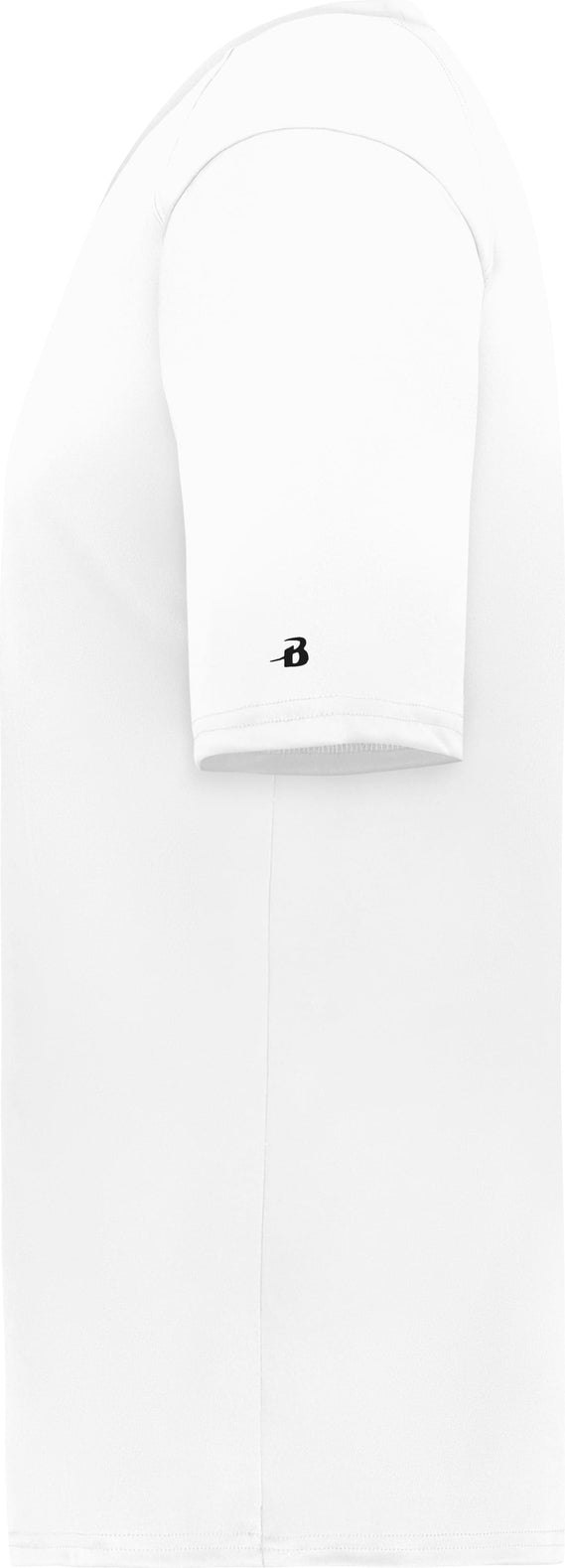 Left View of WHITE YOUTH B-CORE V-NECK TEE