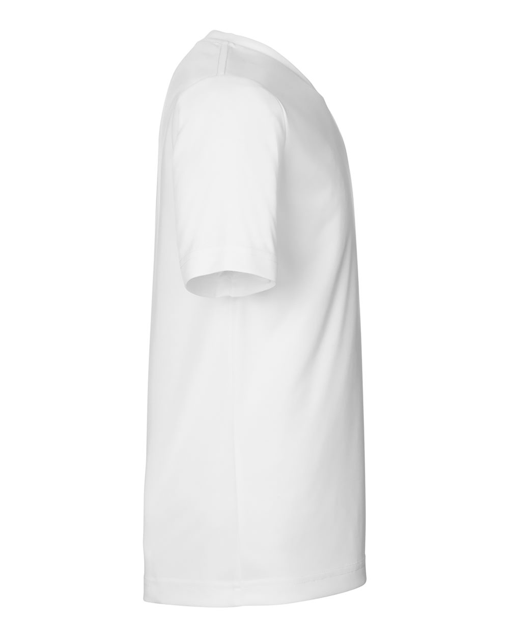 Left View of White Youth Capital Performance T-Shirt - CE10Y