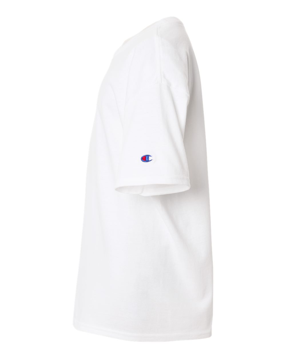 Left View of White Youth Jersey T-Shirt - CH1081