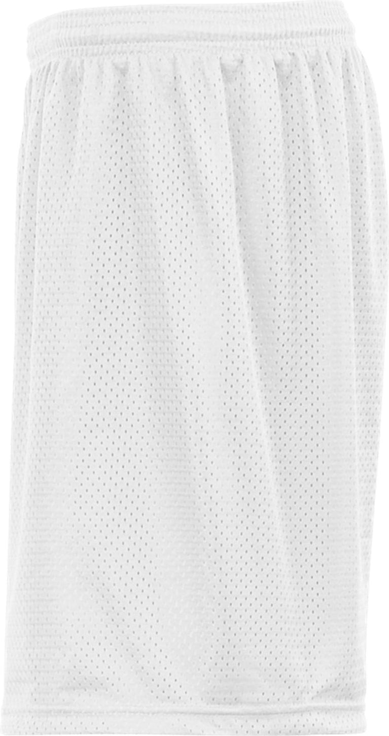 Left View of WHITE YOUTH MESH/TRICOT SHORT