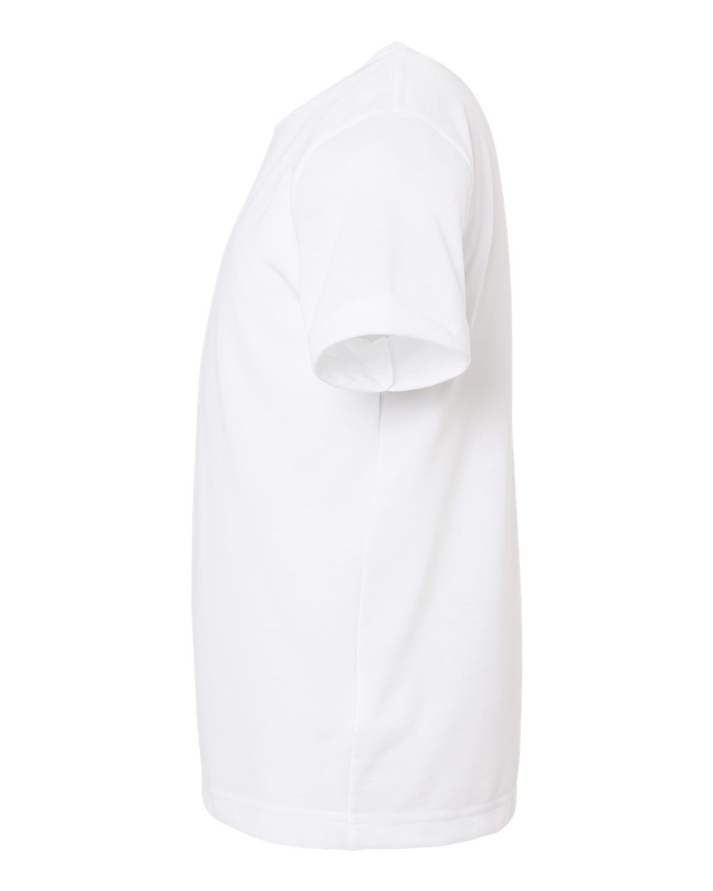 Left View of White Youth Polyester Sublimation Tee - 1210