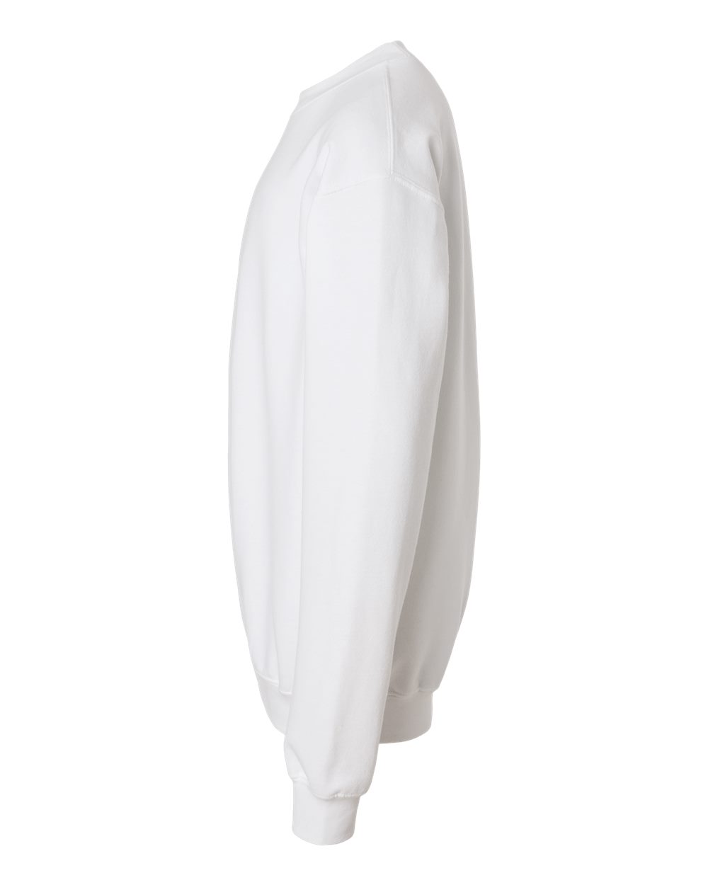 Left View of White Youth Softstyle® Midweight Crewneck Sweatshirt - SF000B plain