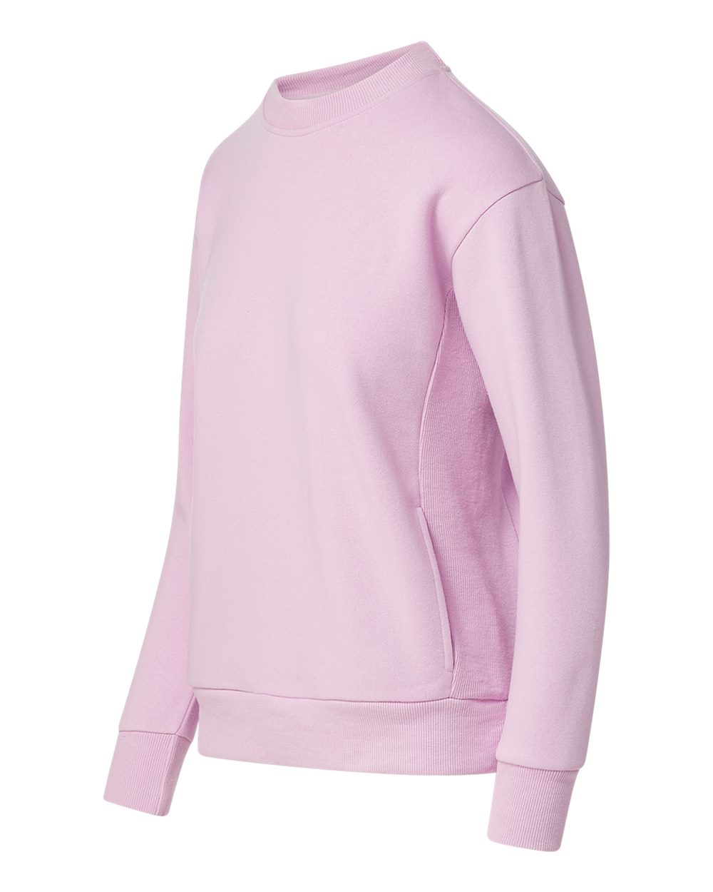 Left View of Wisteria Women&#39;s Raelynn Cloud Fleece Crewneck Sweatshirt - W23140