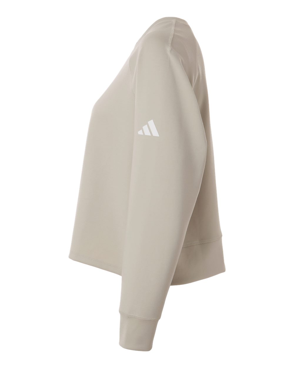 Left View of Wonder Alumina Women's Beyond Side-Snap Crewneck Sweatshirt - A1014