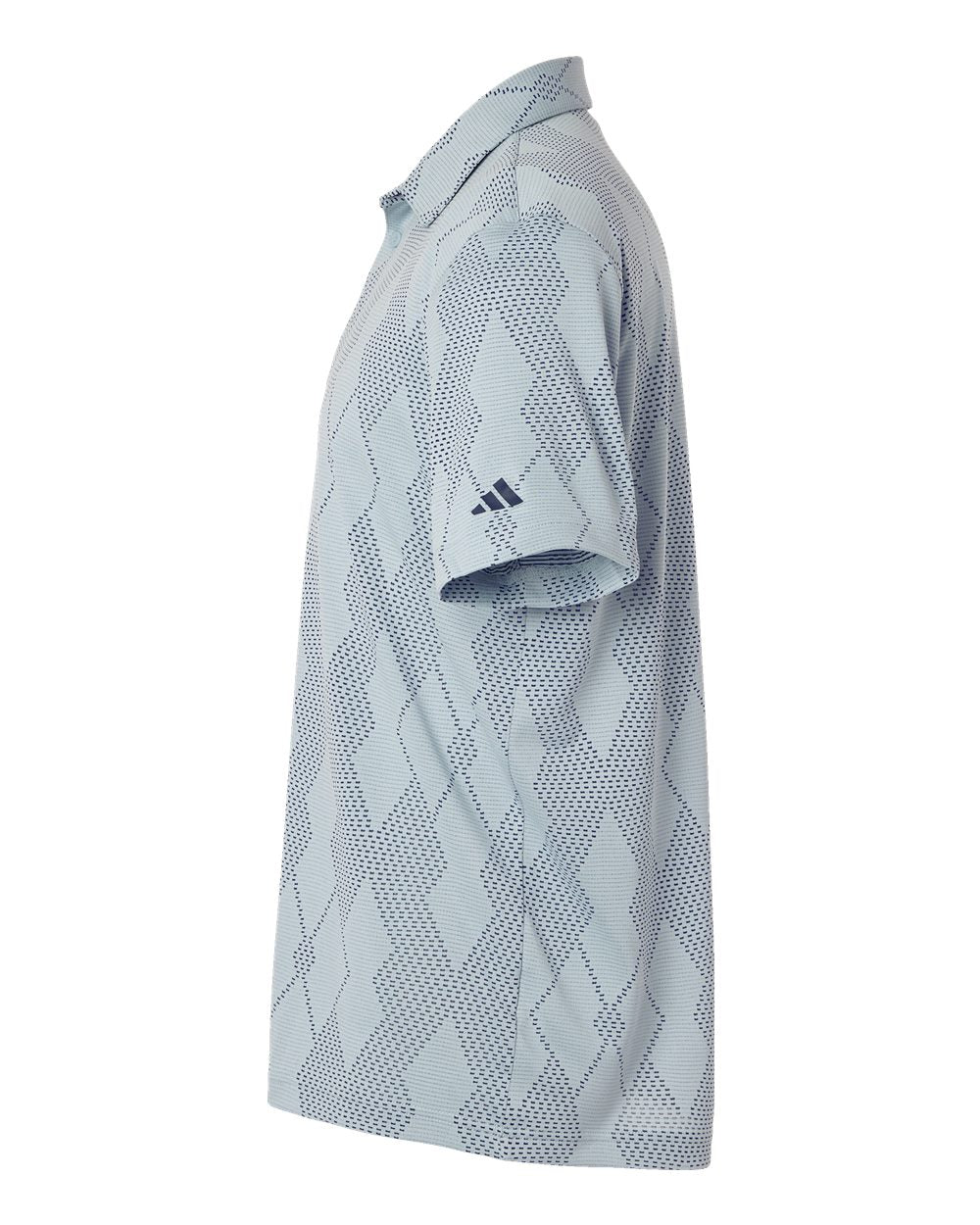 Left View of Wonder Blue Ultimate Textured Polo - A2008