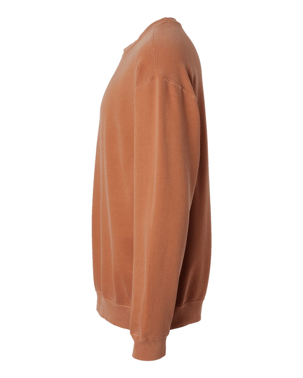 Left View of Yam Garment-Dyed Lightweight Fleece Crewneck Sweatshirt - 1466