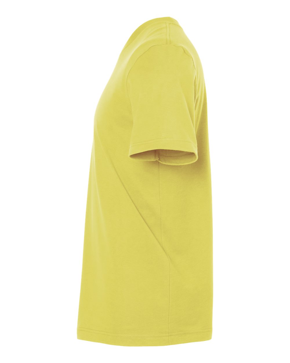 Left View of Yellow Combed Cotton T-Shirt - 602