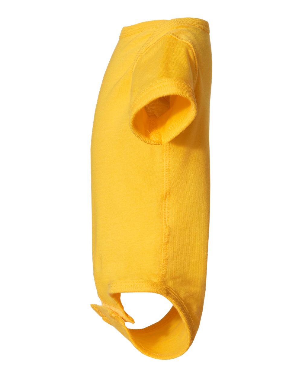 Left View of Yellow Infant Fine Jersey Bodysuit - 4424