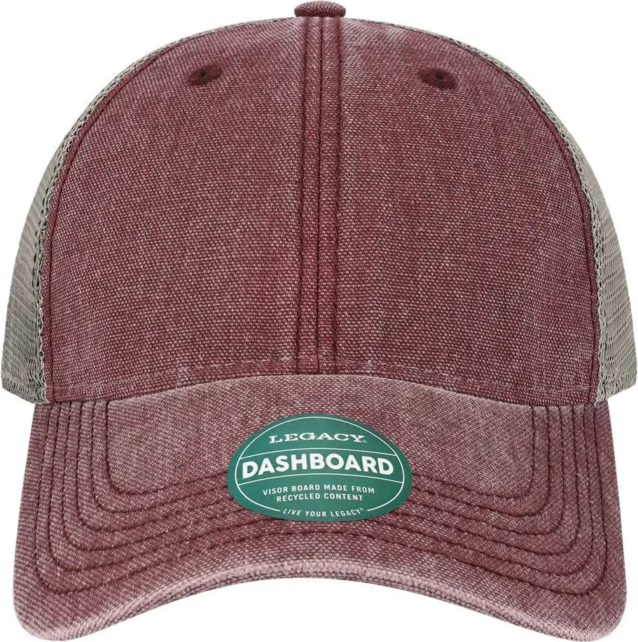 Legacy Dta Dashboard Trucker Cap - Burgundy Grey