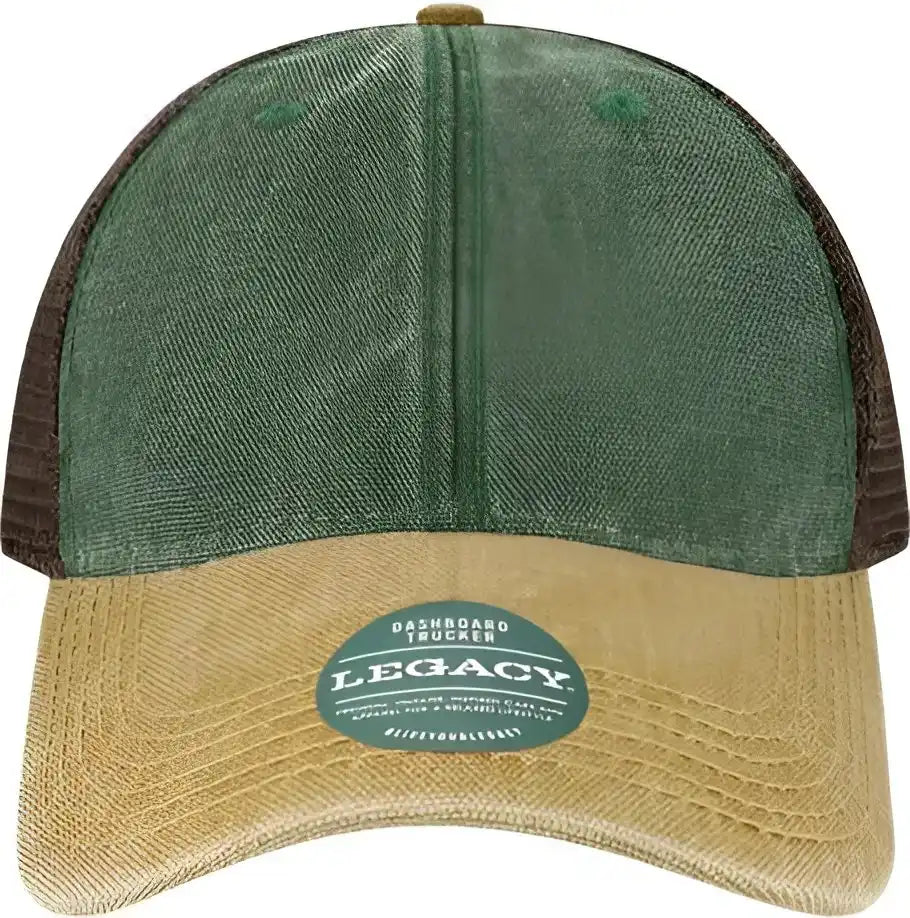 Legacy Dta Dashboard Trucker Cap - Green Camel Brown - one Size Fits Most