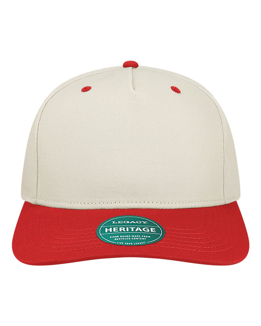 Legacy Hta Heritage Twill Cap - Stone Scarlet Red